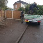 Bushes removed fencing and gate fitted