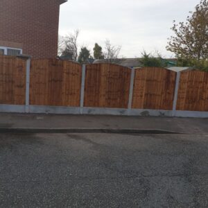 Bushes removed fencing and gate fitted